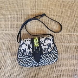 Tribal Pattern Black & White Crossbody